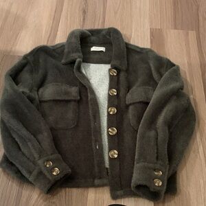 Z Supply Dark Olive Teddy Jacket